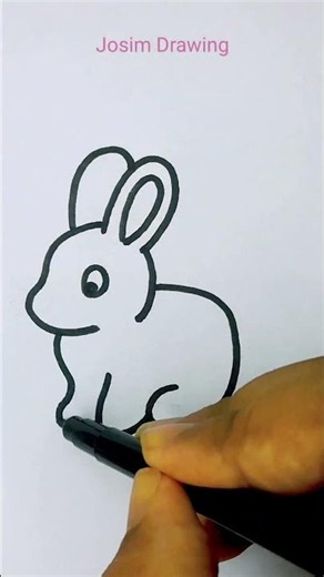 How to Draw a Cute Bunny 🐇 Easy #rabbitdrawing #easydrawing