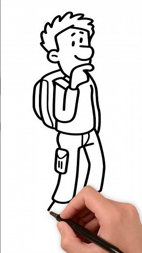 How to Draw Cartoon Boy | Easy Step by Step Drawing for Kids | KidsTube