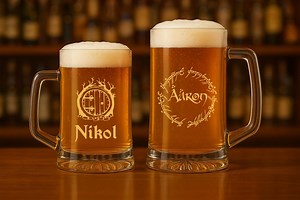 Personalized Beer Stein – Custom Engraved Glass Mug, Groomsmen Gift, Wedding Celebration Mug - Etsy
