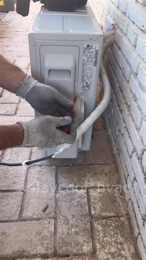 HVAC Process on Instagram: "LG Mini Split Outdoor Unit Installation & Connection | 12,000 BTU · Part 2 Professional installation and connection of an LG mini split outdoor unit rated at 12,000 BTU (1 ton) for residential air conditioning. Part 2 of this installation series focuses on outdoor unit mounting, refrigerant line connections, electrical wiring, and preparation for vacuuming and startup, following North American residential HVAC standards. Educational, brand-safe HVAC content focused on