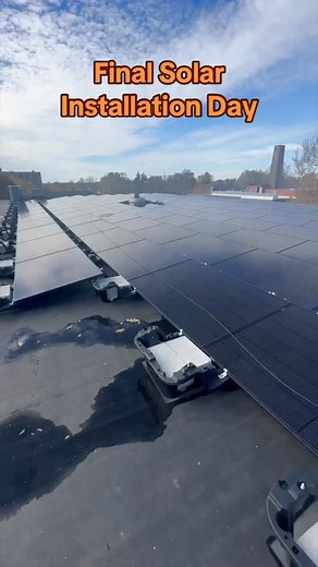 Wrapping up another commercial solar installation! Panels are in...