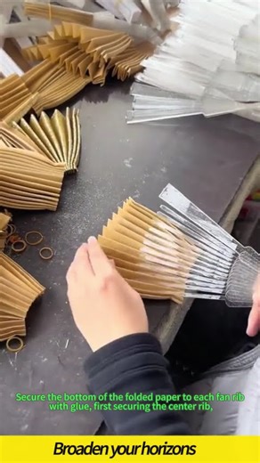 Handmade paper fans #wood #wireworks #farming