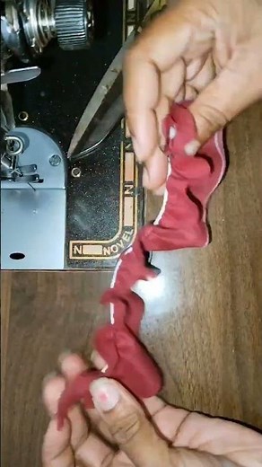 How to sew elastic to fabric |Round Elastic for Making DIY, Tailoring #elasticstitching #shortsfeed