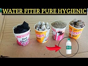 How to make water filter at home // 4 step water purification DIY INVANTION // FILTER