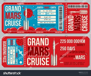Space Travel Boarding Pass Vector Template Stock Vector (Royalty Free) 637673209 | Shutterstock