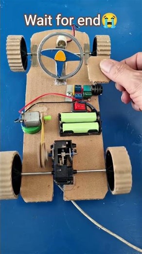 Amazing DIY Electric Car using Motor 🔥 | Science Project #shorts