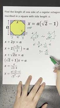 This Formula for Regular Octagon Will Blow Your Mind 🤯 #octagon #mathformula #mathtips