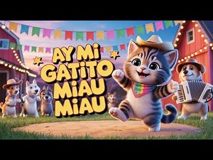 AY MI GATITO MIAU MIAU 😺🎶 | Canción Infantil Divertida | Kids 3D | Letra