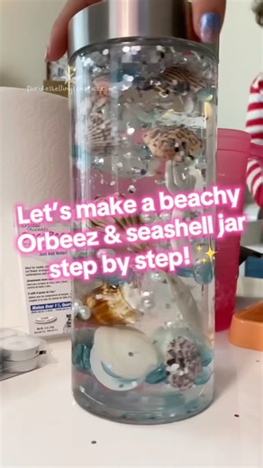 Bring a little ocean magic indoors 🌊✨ Seashells Orbeez a glass jar = instant coastal vibes. 🩵 Watch to create your own with step-by-step instructions and see the comments for more info! 👇 | Florida Shelling Fanatics