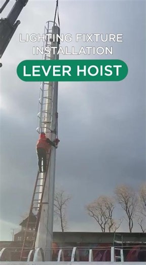 Stadium lighting fixture installation
