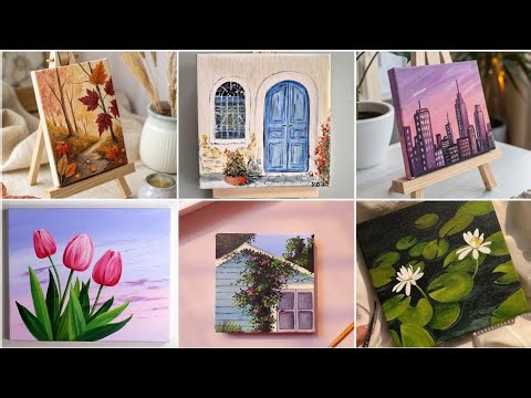 Cute Canvas Painting Collection ✨ 🎨 |Easy Aesthetic Art Ideas For Beginners