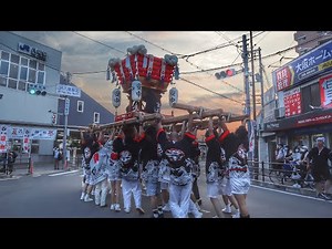 令和4年 八尾市 渋川神社夏祭り 宵宮 夕方各町出発 巡行、差し上げなど。