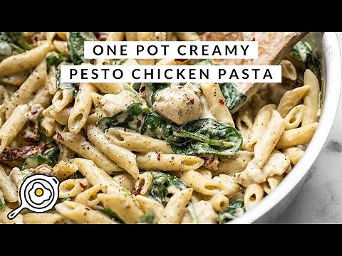 One Pot Creamy Pesto Chicken Pasta