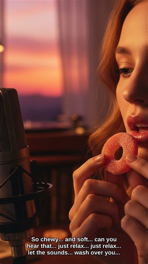 ASMR Peach Ring Mouth Sounds for Sleep - Relaxing Whispers & Chew Tingles