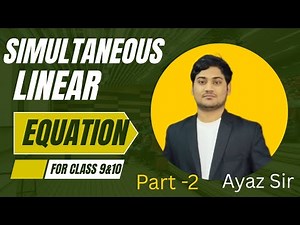Simultaneous Linear equations for class 9 & 10