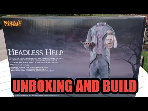 Spirit Halloween Headless Help Animatronic Unboxing and Build!!