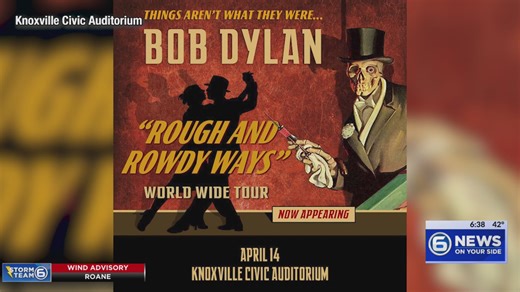 Bob Dylan scheduled to perform in Knoxville Civic Auditorium
