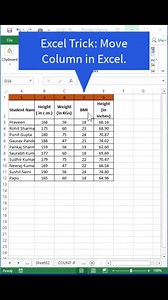 1.1K views · 724 reactions | Excel Trick: Move Column in Excel....