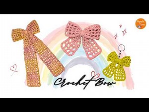 Easy crochet Bow tutorial | Long Tail Crochet Bow | Crochet bow keychain bag charm Beginner friendly