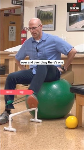 Dr. Monte's Swiss Ball Step-Over for EXPLOSIVE Power & Hip Stability 🚀 #Shorts #fitness #core #fyp