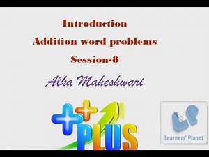 Kids maths for grade 1 addition word problems video session-8
