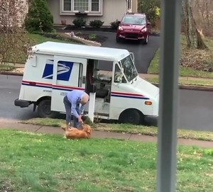 2.1K views · 56 reactions | Mailman + Dog = Best Friends  | Postal Worker Memes | Facebook