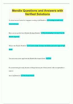 Mendix Questions and Answers with Verified Solutions538