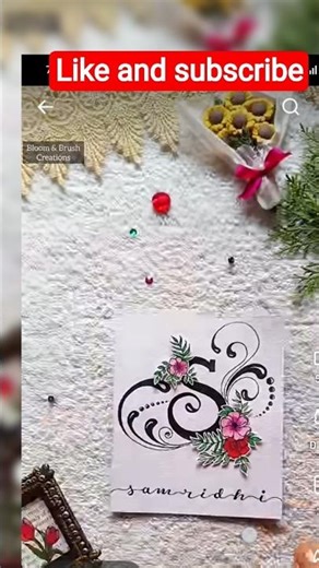 S Naam Ki Beautiful Drawing 🌸 | Easy Calligraphy Art