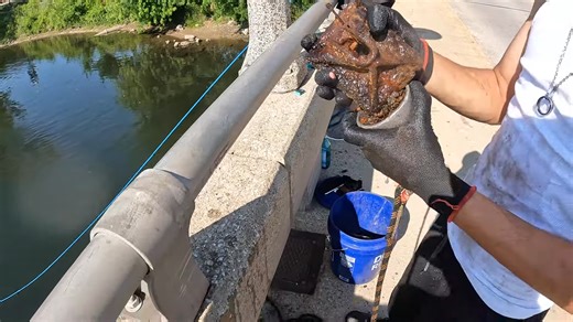 Watch what happens when magnet fishing hits a hidden honey hole - "This is not normal"