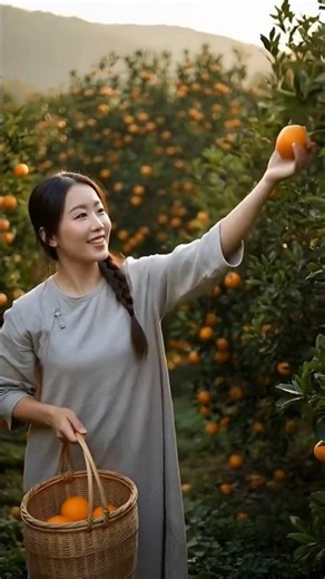 Satisfying Orange Picking 🍊✨ #shorts