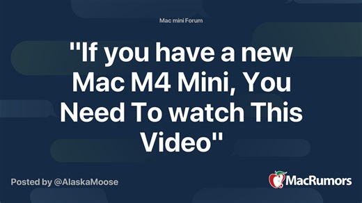 "If you have a new Mac M4 Mini, You Need To watch This Video"