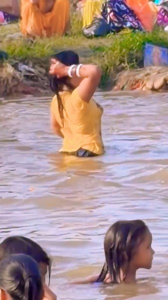 Open River Bathing Vlog | Natural River Snan Experience #bathing #river #shorts
