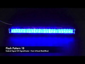 Federal Signal CN SignalMaster 4-Head Front Flash Patterns (Red/Blue/White)