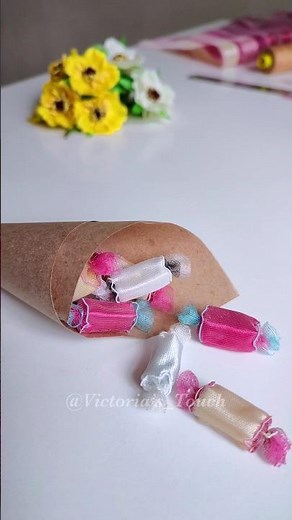 🍬 DIY Fabric Candy Decor 🎀 Cute and Easy Gift Idea #diy #homedecor #handmade