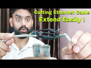 Cutting Ethernet Cable Extend | Cut Lan Cable Rejoint | Cutting Lan Cable Reconnecting | RJ45 Jack |