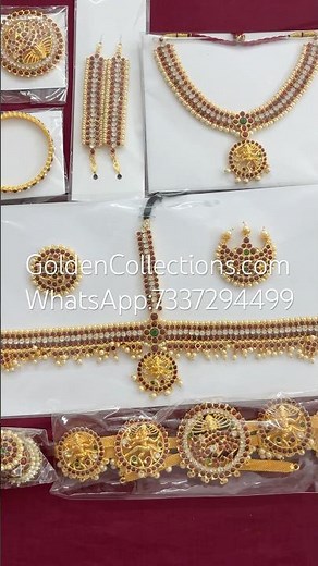 Bharatanatyam Full Jewellery Set. Arangetram and stage performances. #bharatanatyam #nataraja