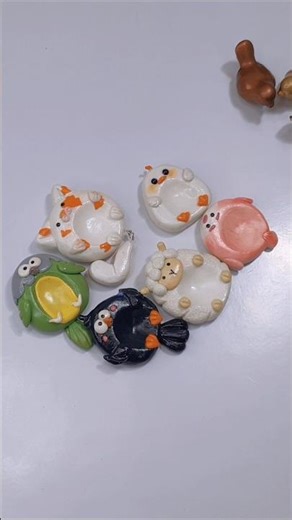 How to make clay shiny without UV resin #shorts #glazing #clayart