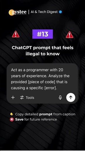 Fix ANY Code Error in Seconds! 💻 #ChatGPT prompts for coding #DebuggingHacks #CodingTips