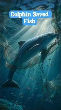 Dolphin🐬Saves a Fish🐟Brave Ocean Story #aishorts #animals