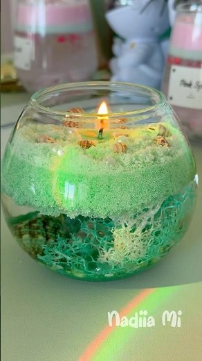 Ocean-Inspired Water Candle | ASMR DIY That Feels Like a Spa Moment✨💚