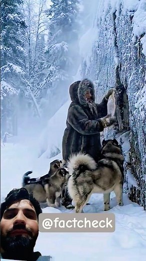 living inside a snow-covered Mongolian yurt#yakut#yurtlife#alaskanmalamute#coldestplace