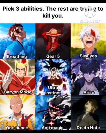 take three ability rest always try to kill you 💪💪💪🍷🍷🫵. say your answer in comment.