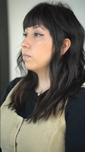 Shoulder-Length Hair Transformation with Bangs!!!🔥🔥🔥#haircut #hairstyle #haircare#hairtransformation
