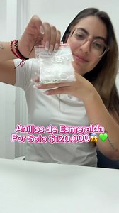 Anillos de Plata 925 con Esmeralda Natural Colombia