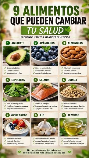 9 ALIMENTOS QUE PUEDEN CAMBIAR TU SALUD (¡Empieza a comerlos HOY!)