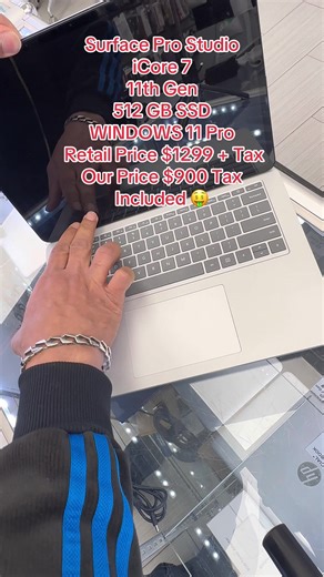 Surface Pro Studio iCore 7 11th Gen 512 GB SSD WINDOWS 11 Pro Retail Price $1299 Tax Our Price $900 Tax Included #surface #microsoft #teleglobeconmunications #scarborough #fyp