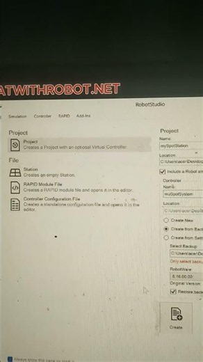 Module 5.1.1 Create System from backup #abbrobotics #airobot #robotstudio #abb #cobots #robot #ai