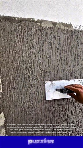 Satisfying Wall Plaster Texture with Roller | Smart Construction Hack