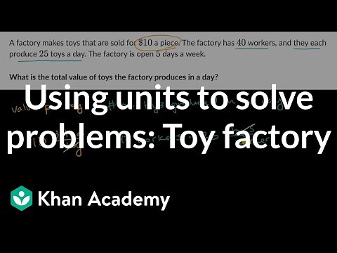Using units to solve problems: Toy factory | Working with units | Algebra I | Khan Academy