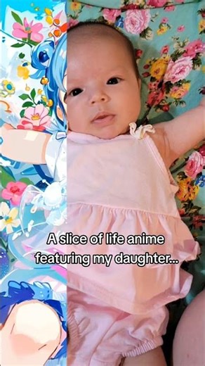 Cute anime moments with baby girl vibes